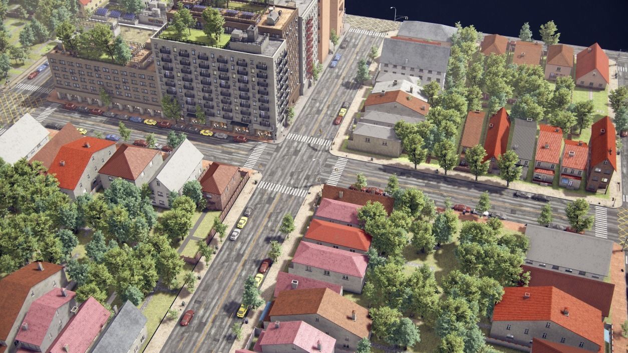 Realistic Realistic Unity City  Low-poly 3D model_32