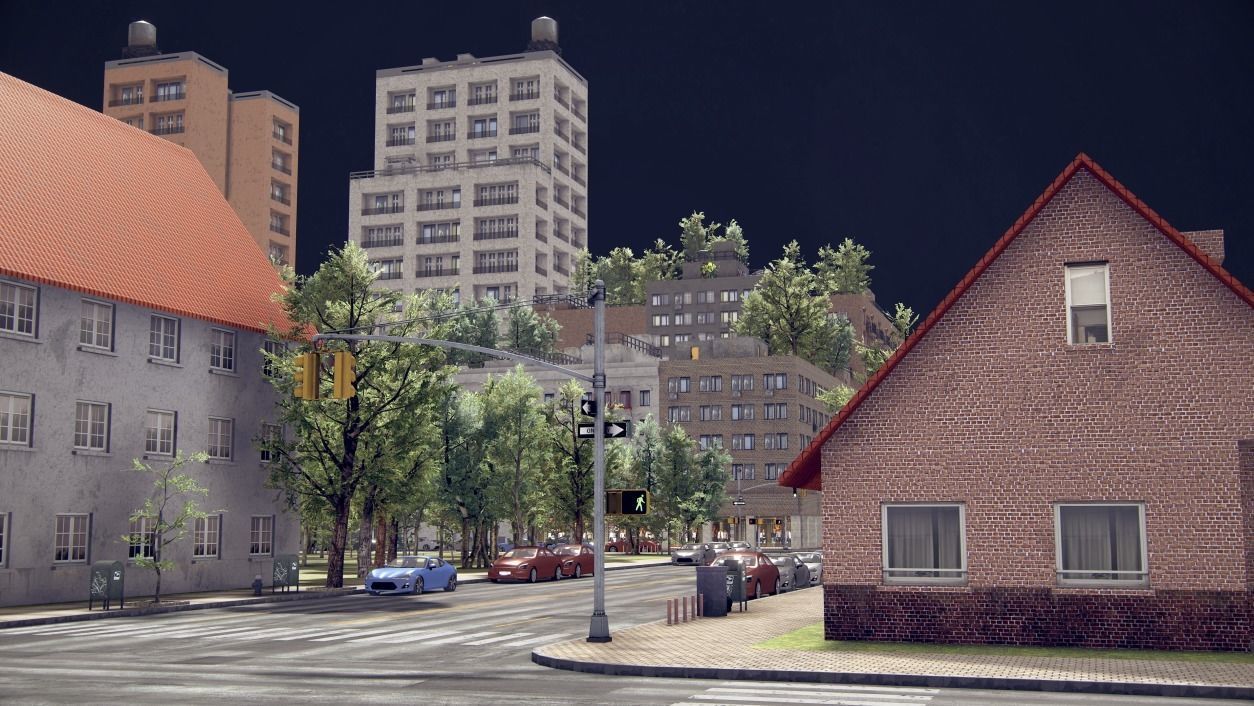 Realistic Realistic Unity City  Low-poly 3D model_19