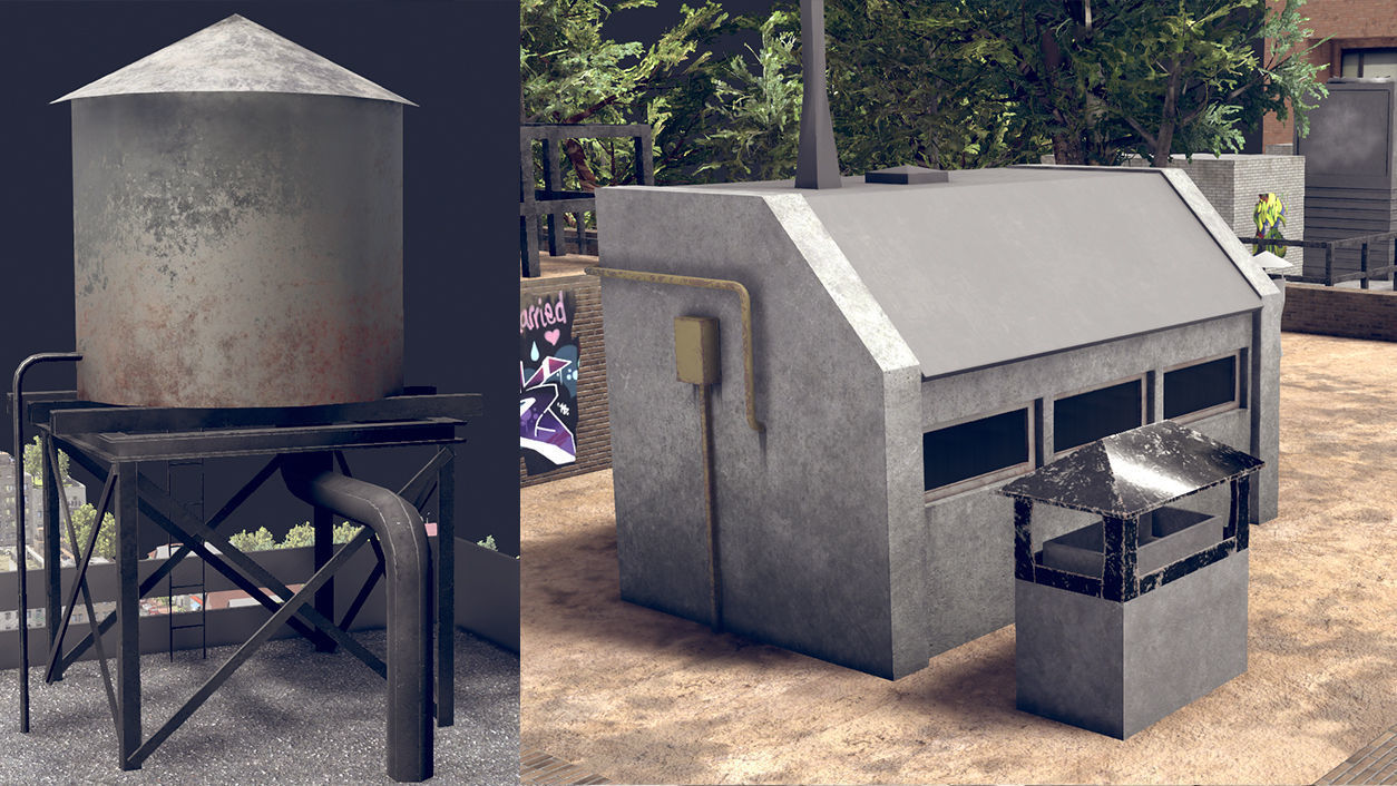 Realistic Realistic Unity City  Low-poly 3D model_13