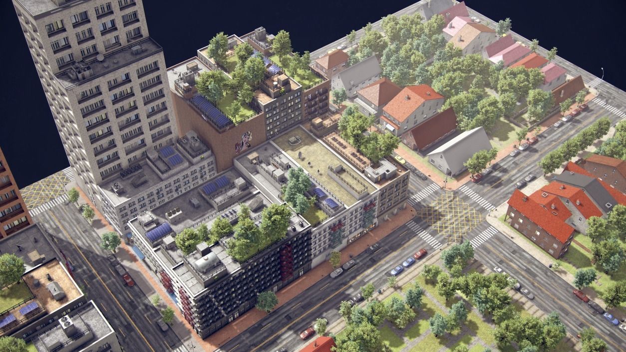 Realistic Realistic Unity City  Low-poly 3D model_43