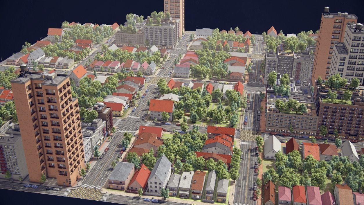 Realistic Realistic Unity City  Low-poly 3D model_49