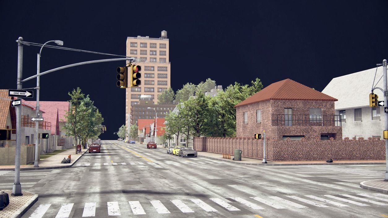 Realistic Realistic Unity City  Low-poly 3D model_28