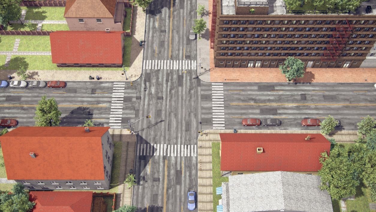 Realistic Realistic Unity City  Low-poly 3D model_40