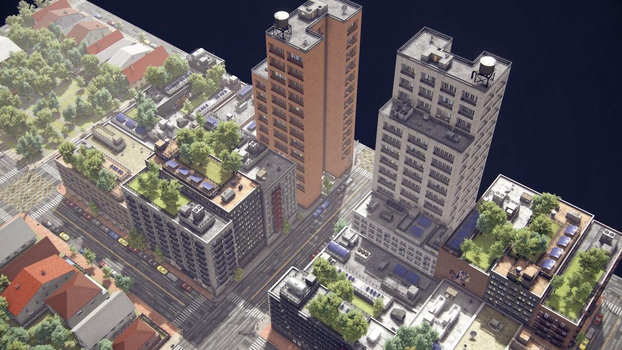 Realistic Realistic Unity City  Low-poly 3D model_36