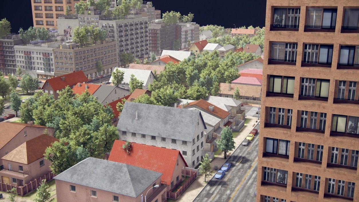 Realistic Realistic Unity City  Low-poly 3D model_4