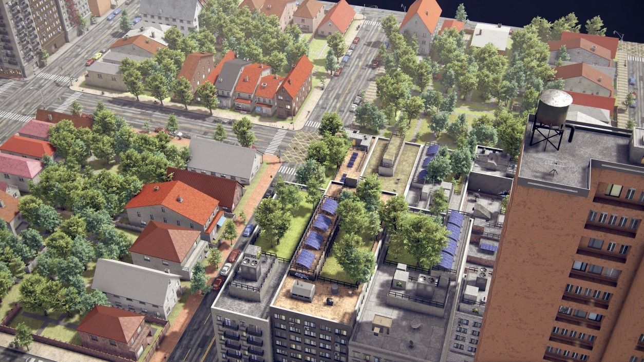 Realistic Realistic Unity City  Low-poly 3D model_7