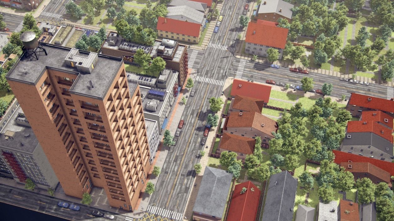 Realistic Realistic Unity City  Low-poly 3D model_5