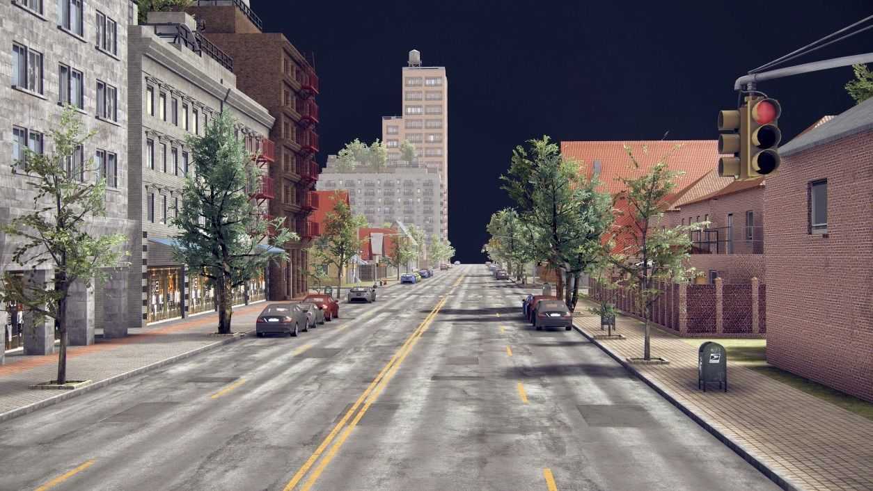 Realistic Realistic Unity City  Low-poly 3D model_31