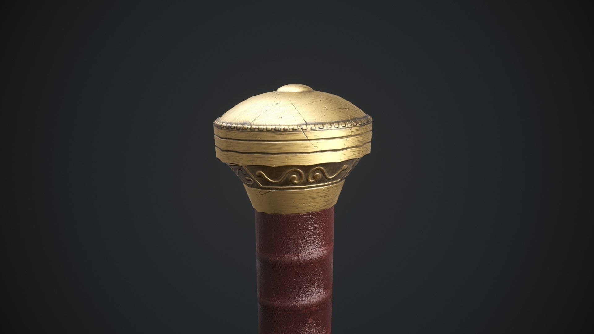herugrim sword from The lord of the rings Low-poly 3D model_5