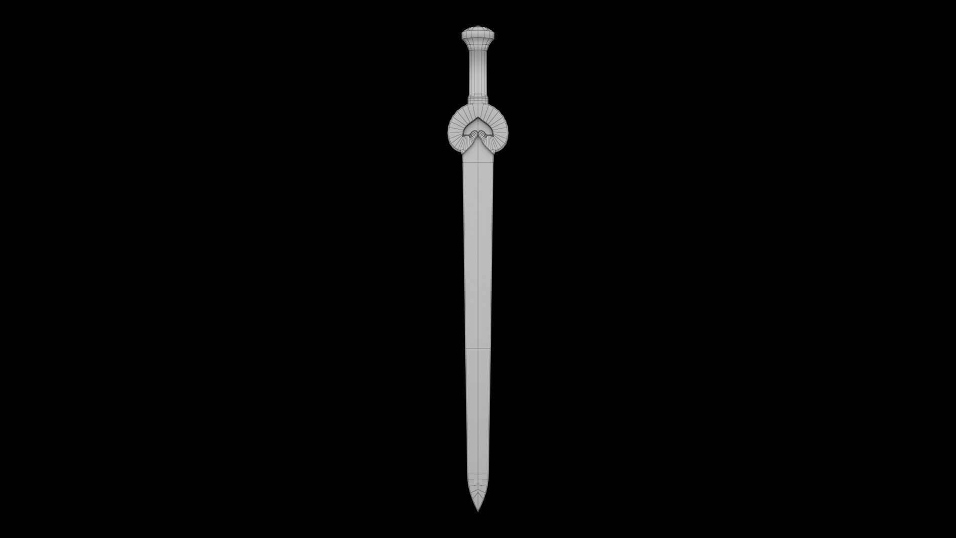 herugrim sword from The lord of the rings Low-poly 3D model_17