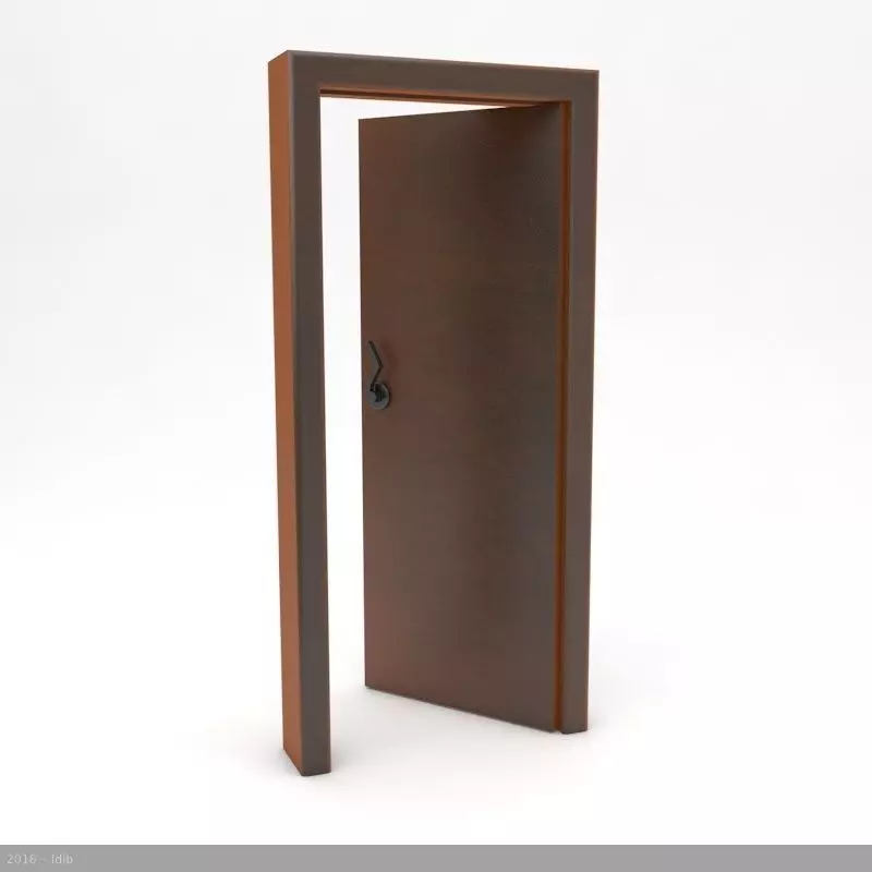 Doors open door Free 3D model_0