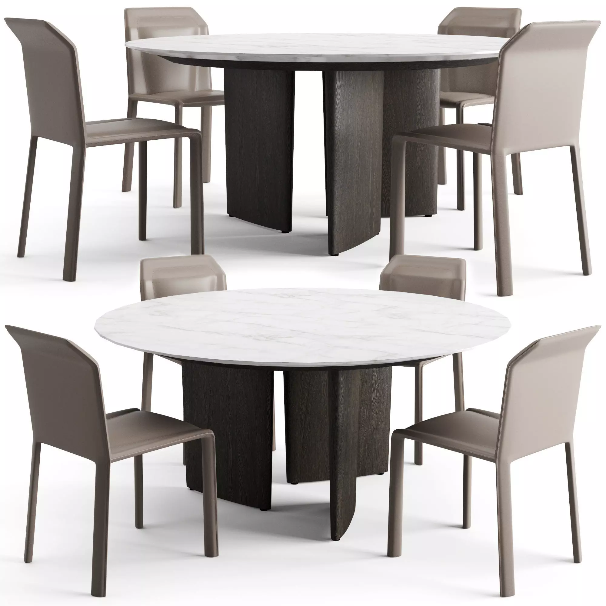 MisuraEmme Dining Ala Table And Brera Chair 3D model_0