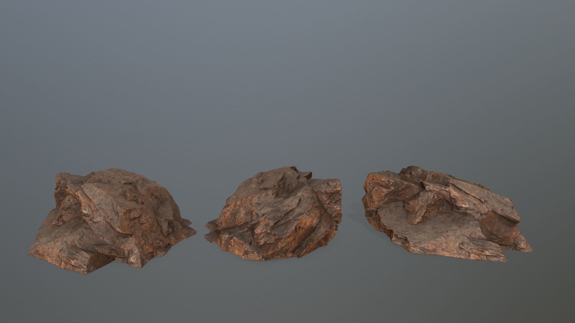 desert rock set  Low-poly 3D model_8