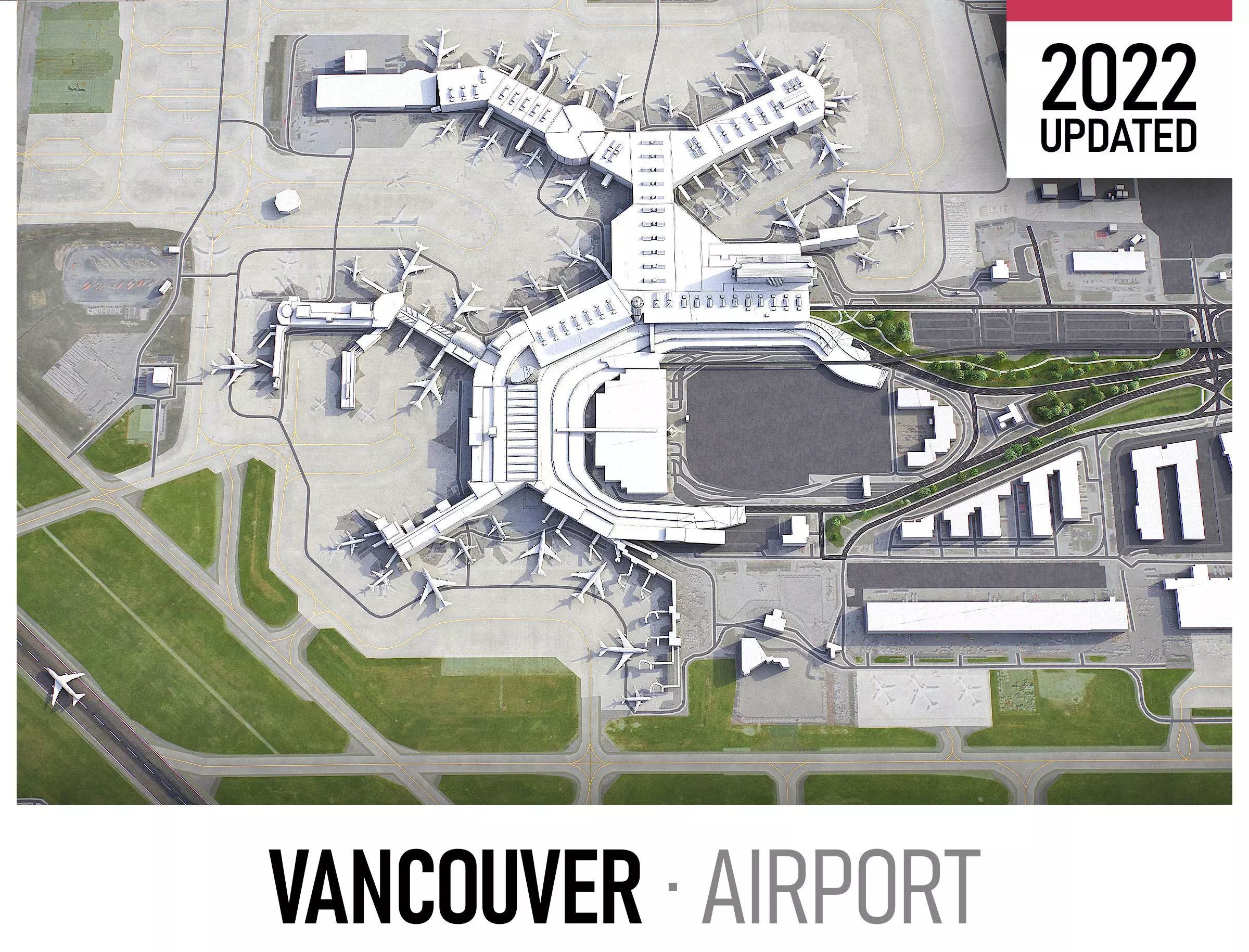Vancouver Airport Low-poly 3D model_0