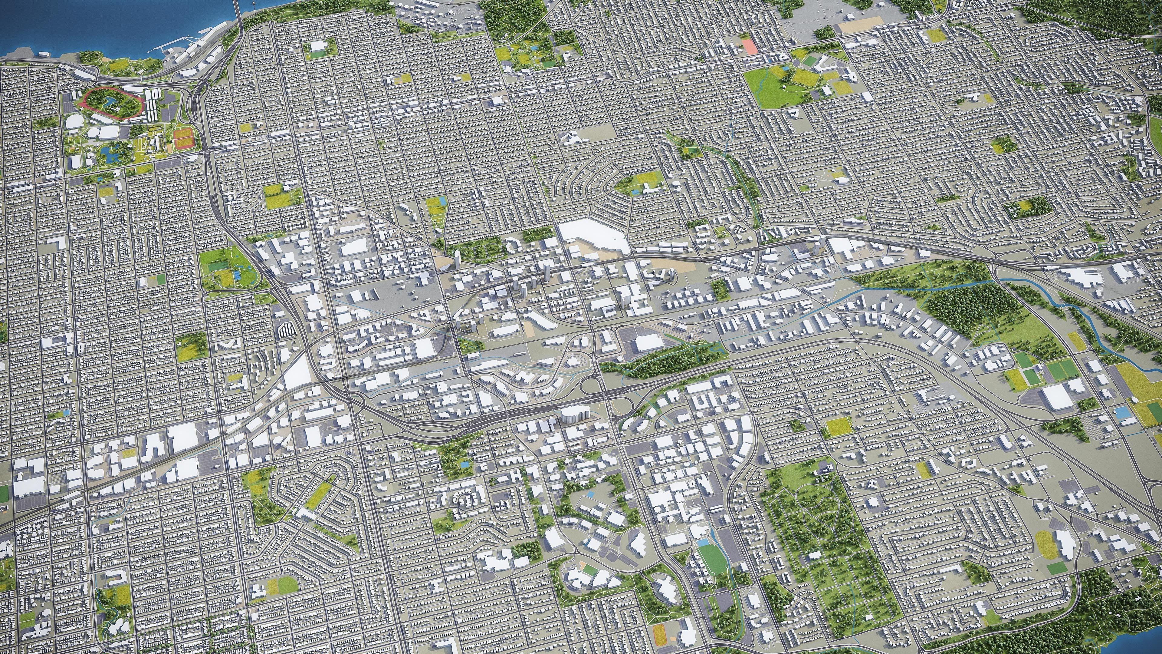 Burnaby Low-poly 3D model_8