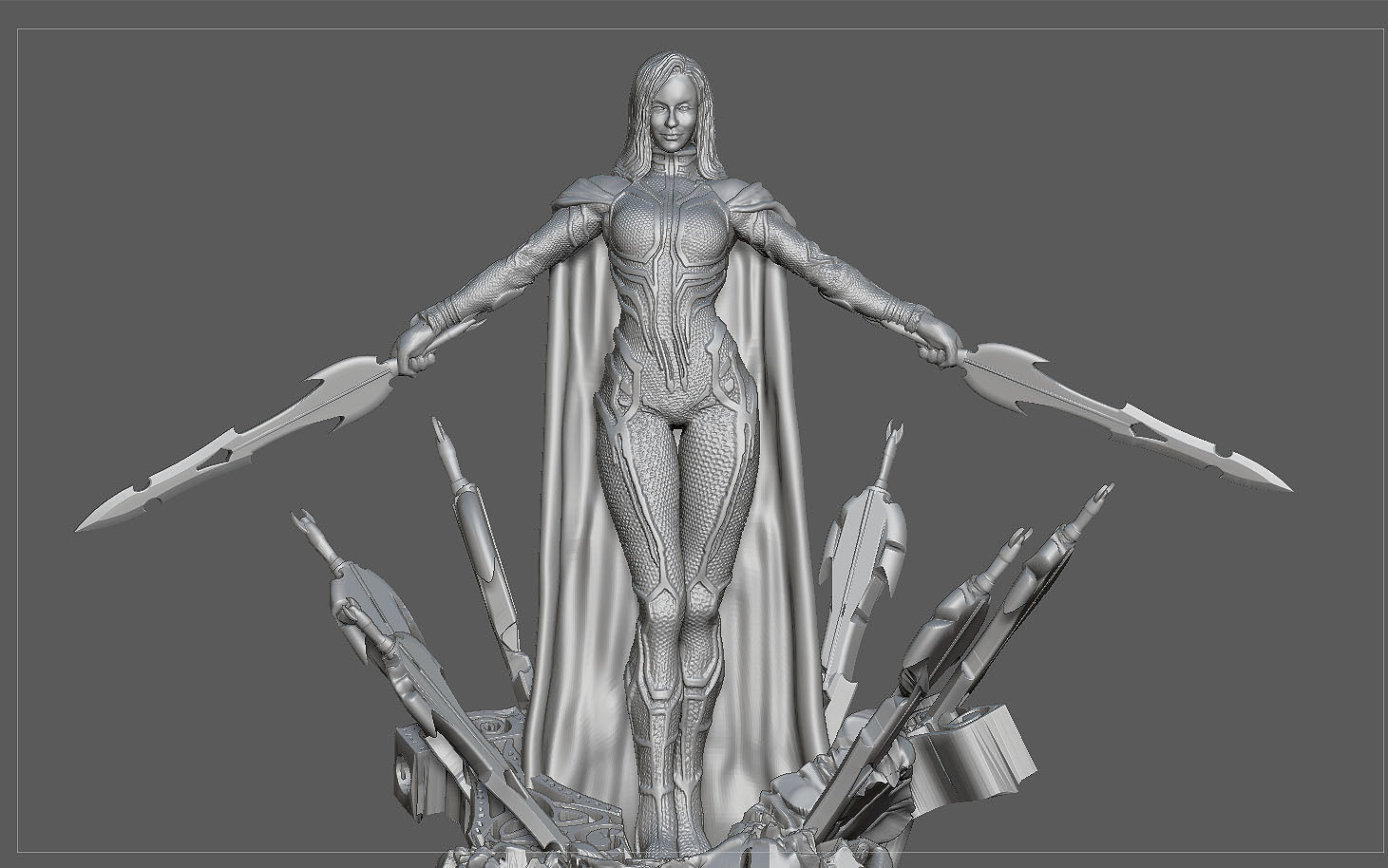 HELA THOR RAGNAROK MCU MARVEL STATUE FIGURINE 3D print model_17