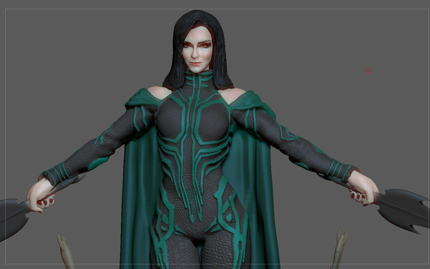 HELA THOR RAGNAROK MCU MARVEL STATUE FIGURINE 3D print model_3