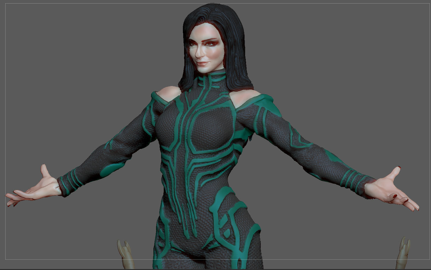 HELA THOR RAGNAROK MCU MARVEL STATUE FIGURINE 3D print model_8