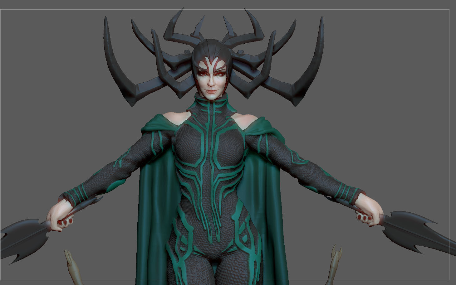 HELA THOR RAGNAROK MCU MARVEL STATUE FIGURINE 3D print model_14