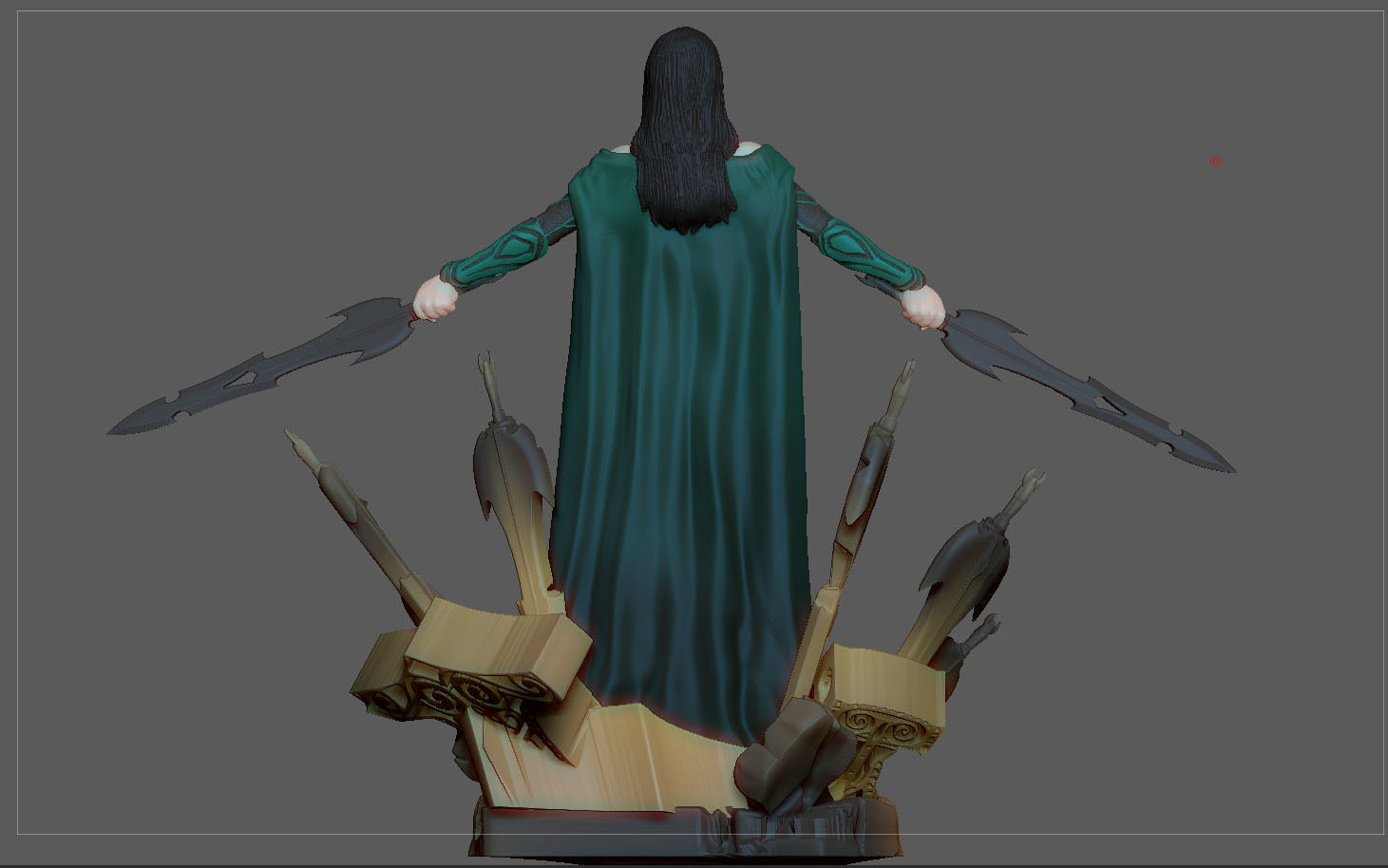 HELA THOR RAGNAROK MCU MARVEL STATUE FIGURINE 3D print model_7