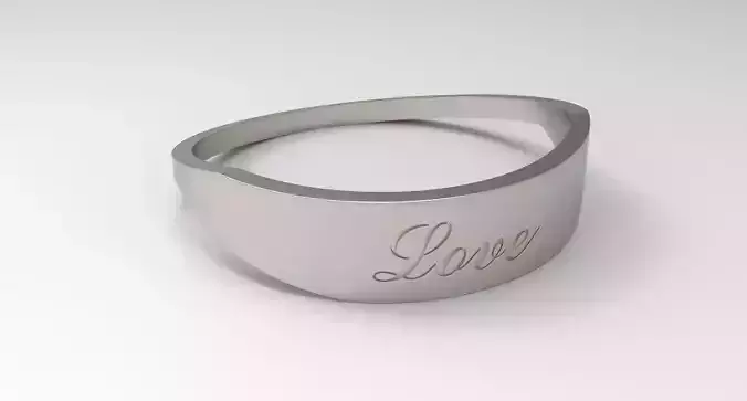 Love Ring Female Platinum 3D print model