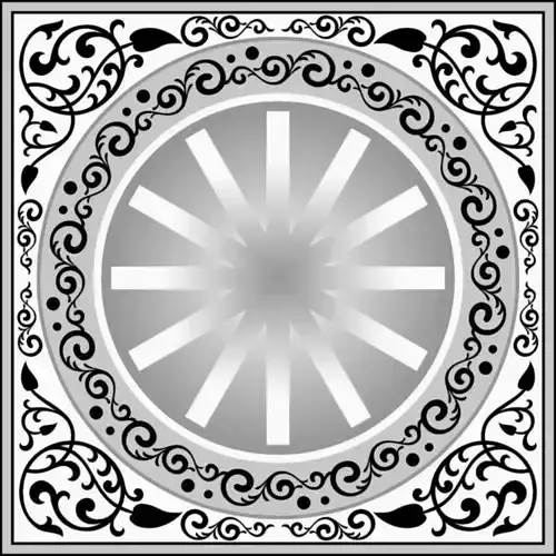 picture-mirror ornate circular frame