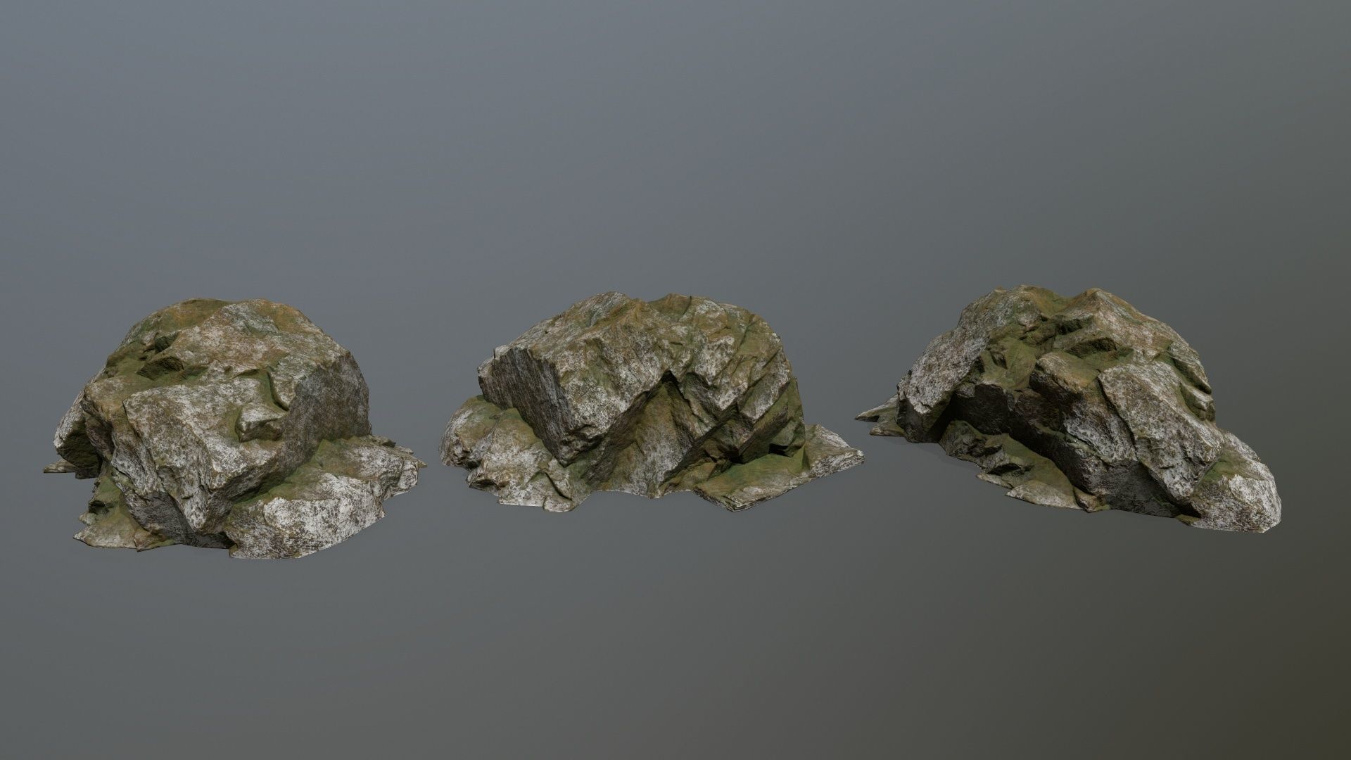 rock set mountain of rocks Low-poly 3D model_7