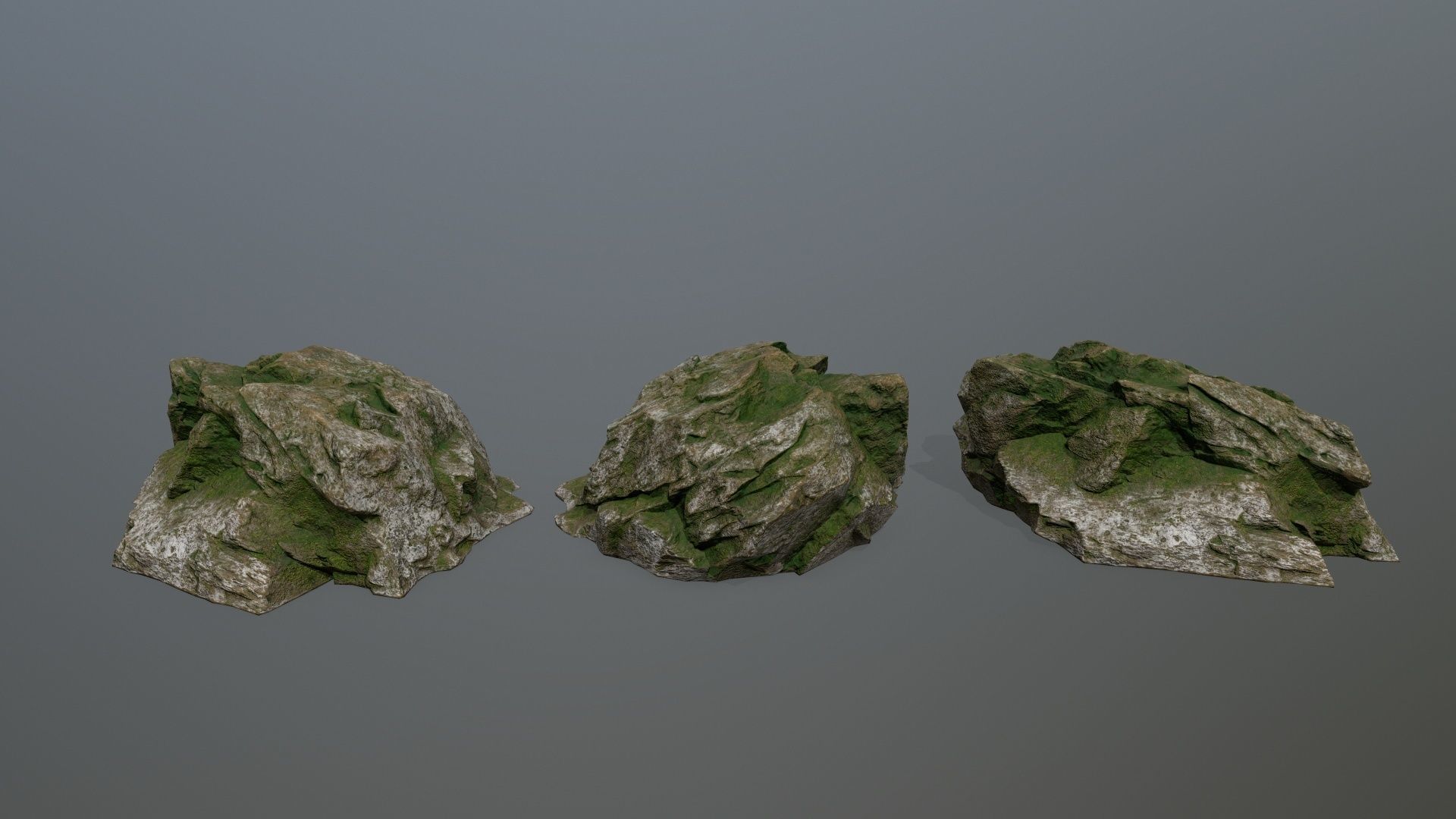 rock set mountain of rocks Low-poly 3D model_8