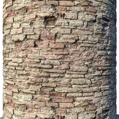 Rock masonry 05 scanned material Low-poly 3D model