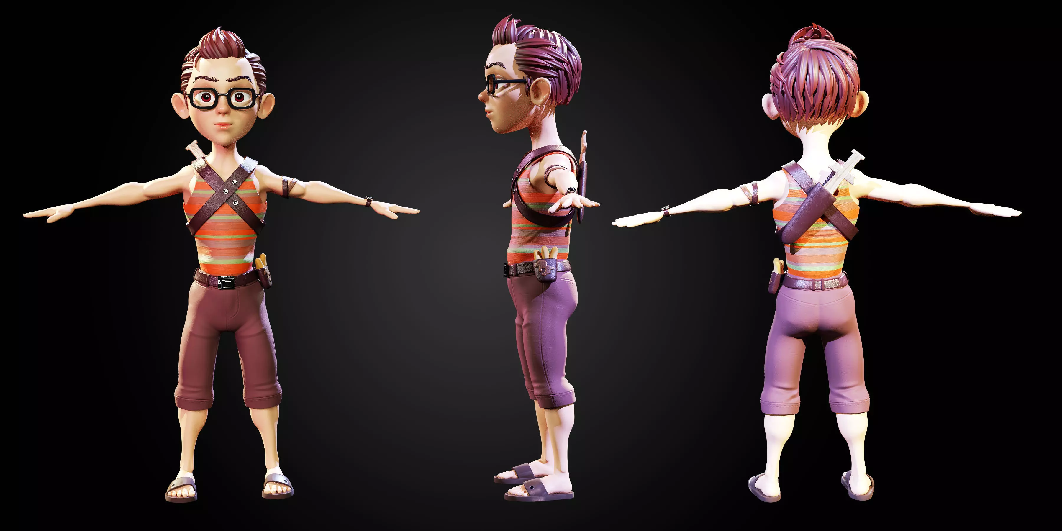 Stylized Character Boy - Blender Cycles And Eevee - Clark 3D model