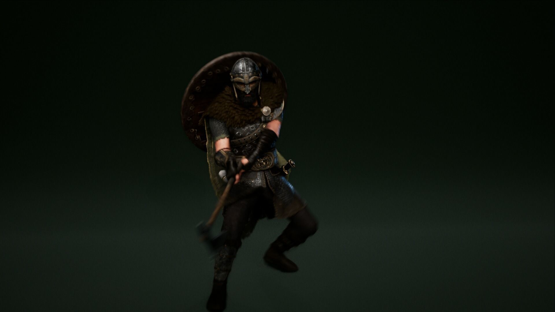 Viking warrior Low-poly 3D model_12