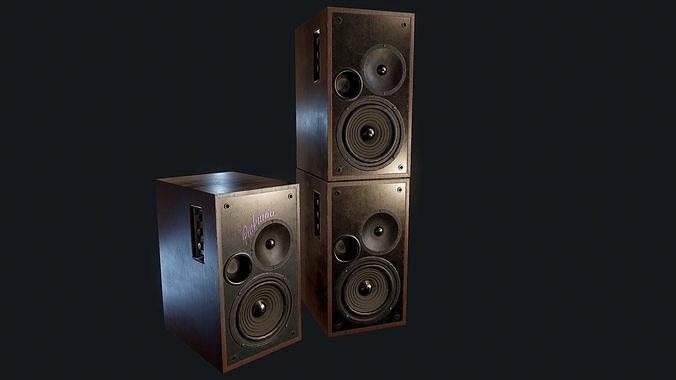 Speakers Game-Ready PBR speaker Low-poly 3D model