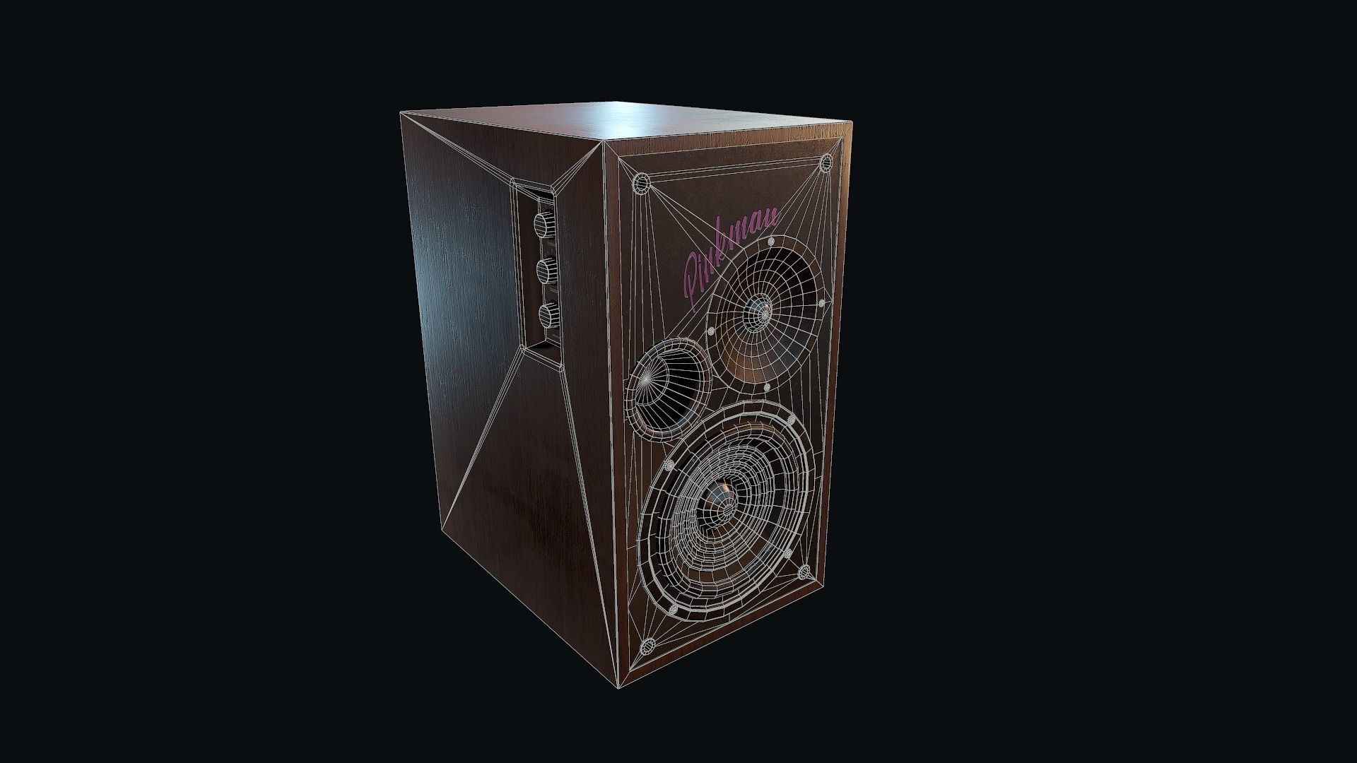 Speakers Game-Ready PBR speaker Low-poly 3D model_7