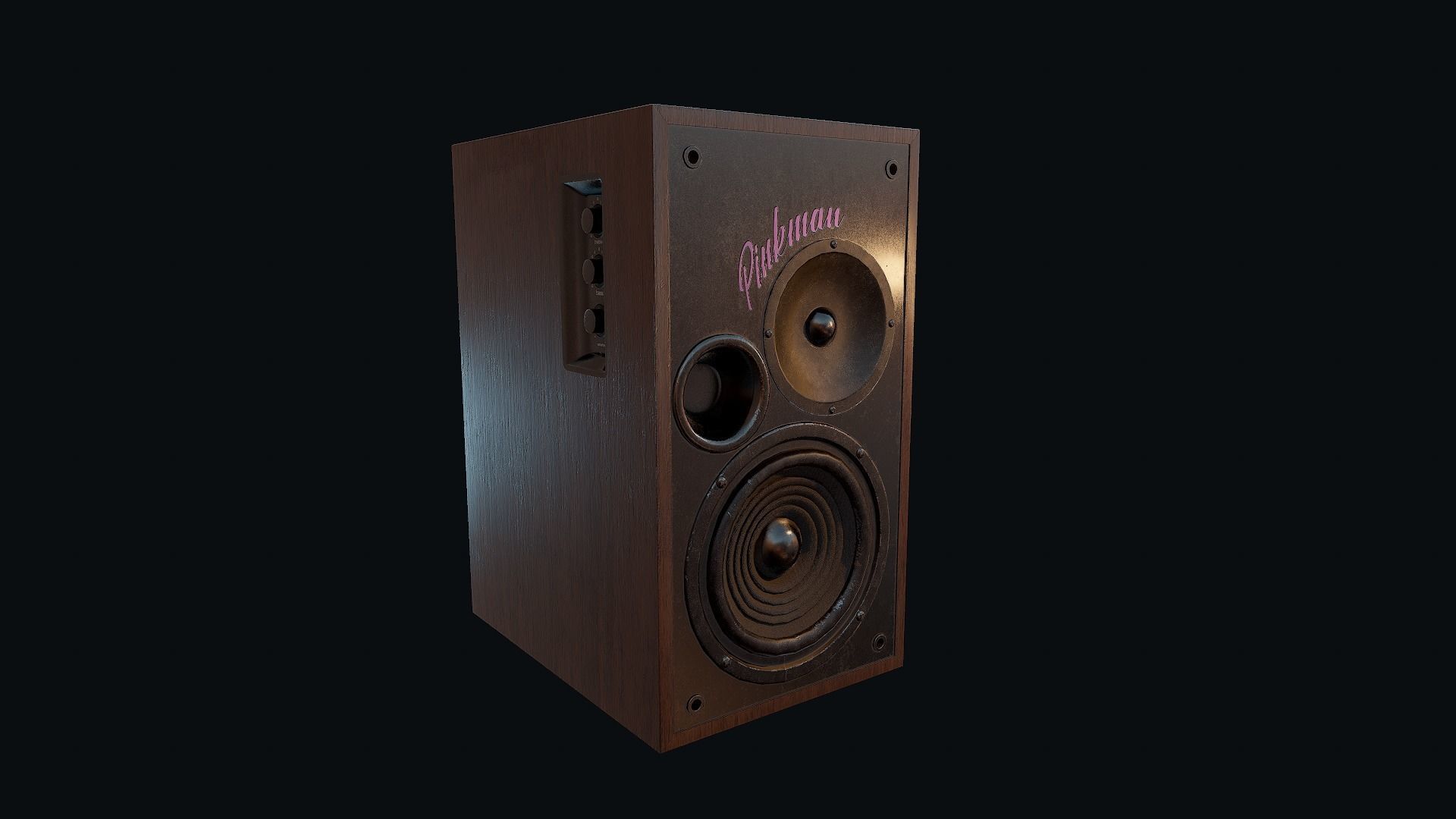 Speakers Game-Ready PBR speaker Low-poly 3D model_2