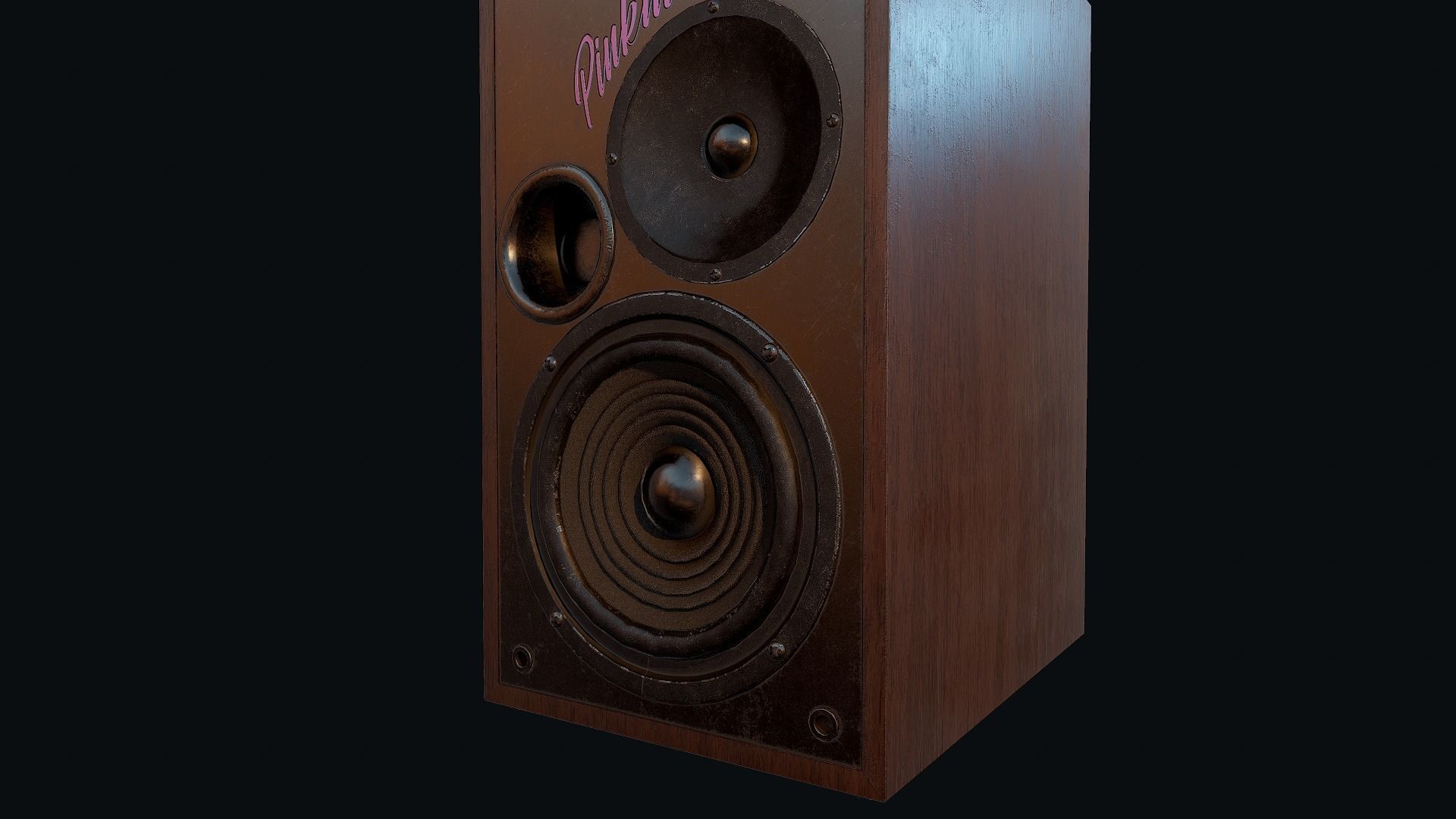 Speakers Game-Ready PBR speaker Low-poly 3D model_5
