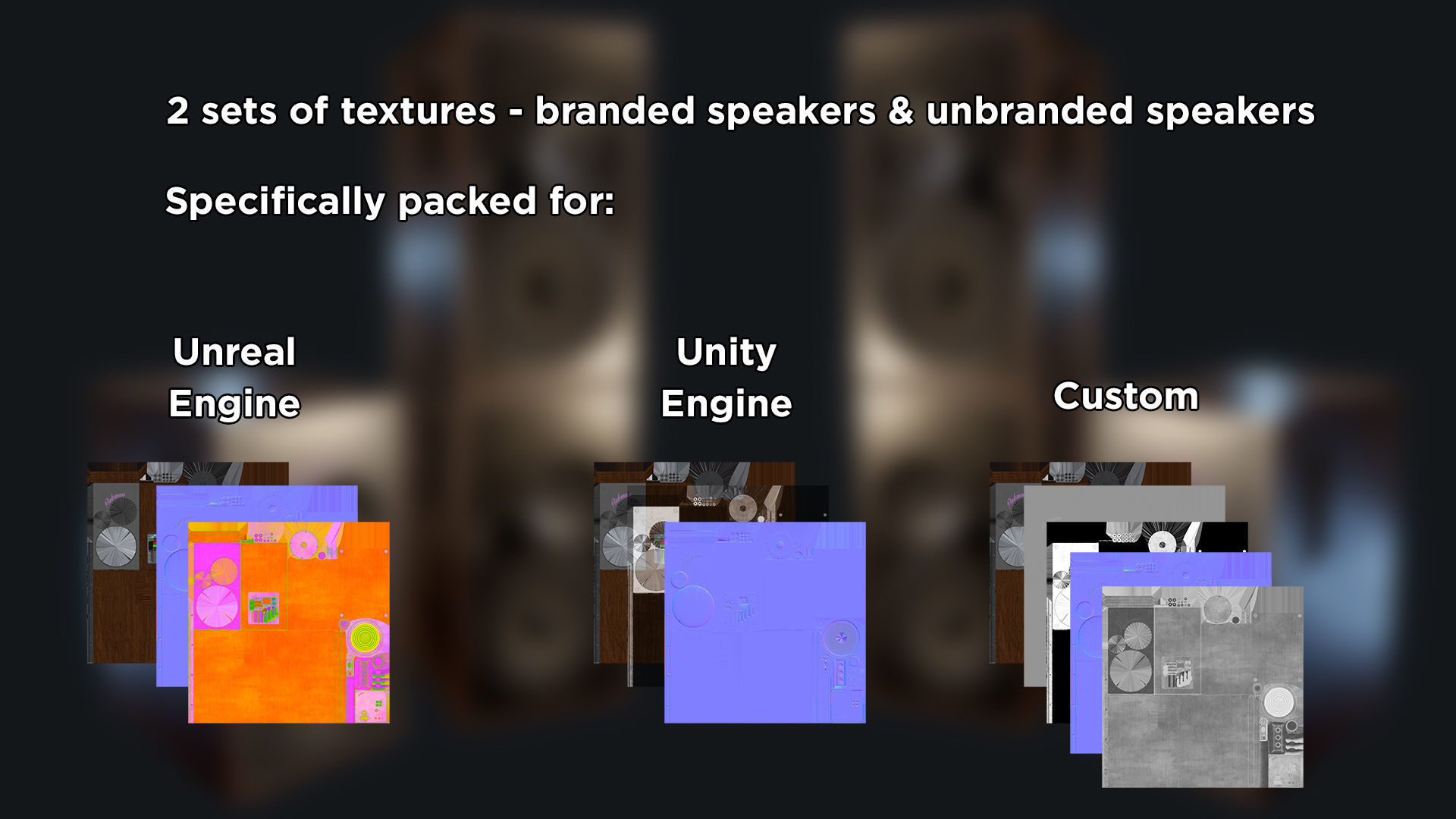 Speakers Game-Ready PBR speaker Low-poly 3D model_11