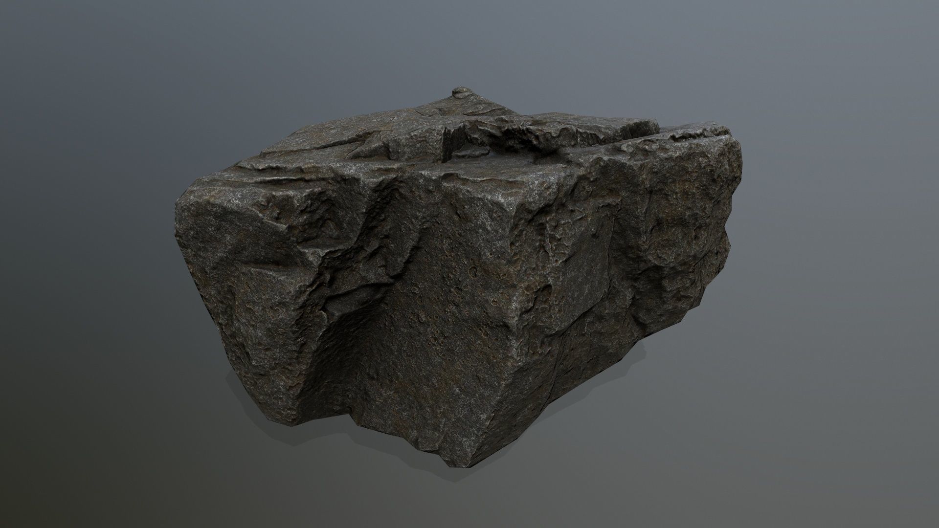 cliff rock set  Low-poly 3D model_6