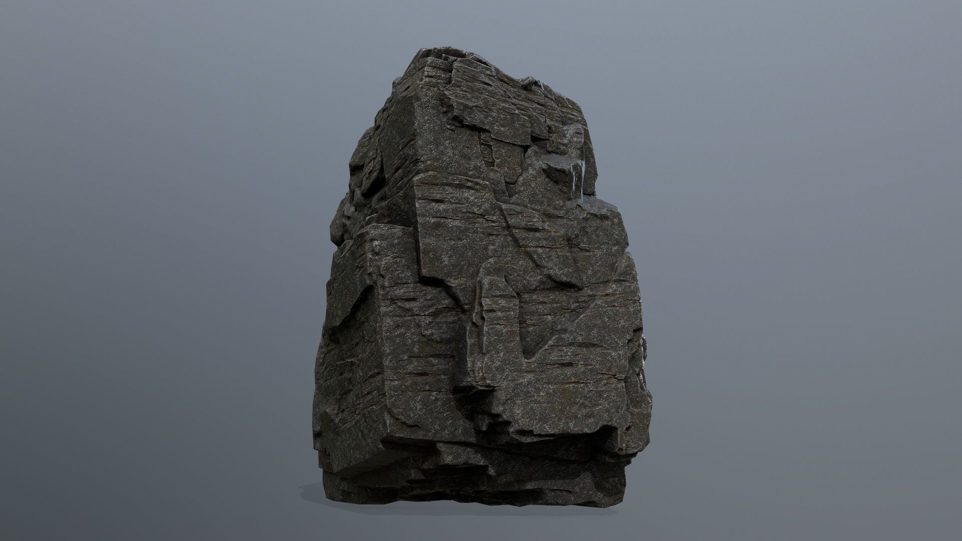 cliff rock set  Low-poly 3D model_8