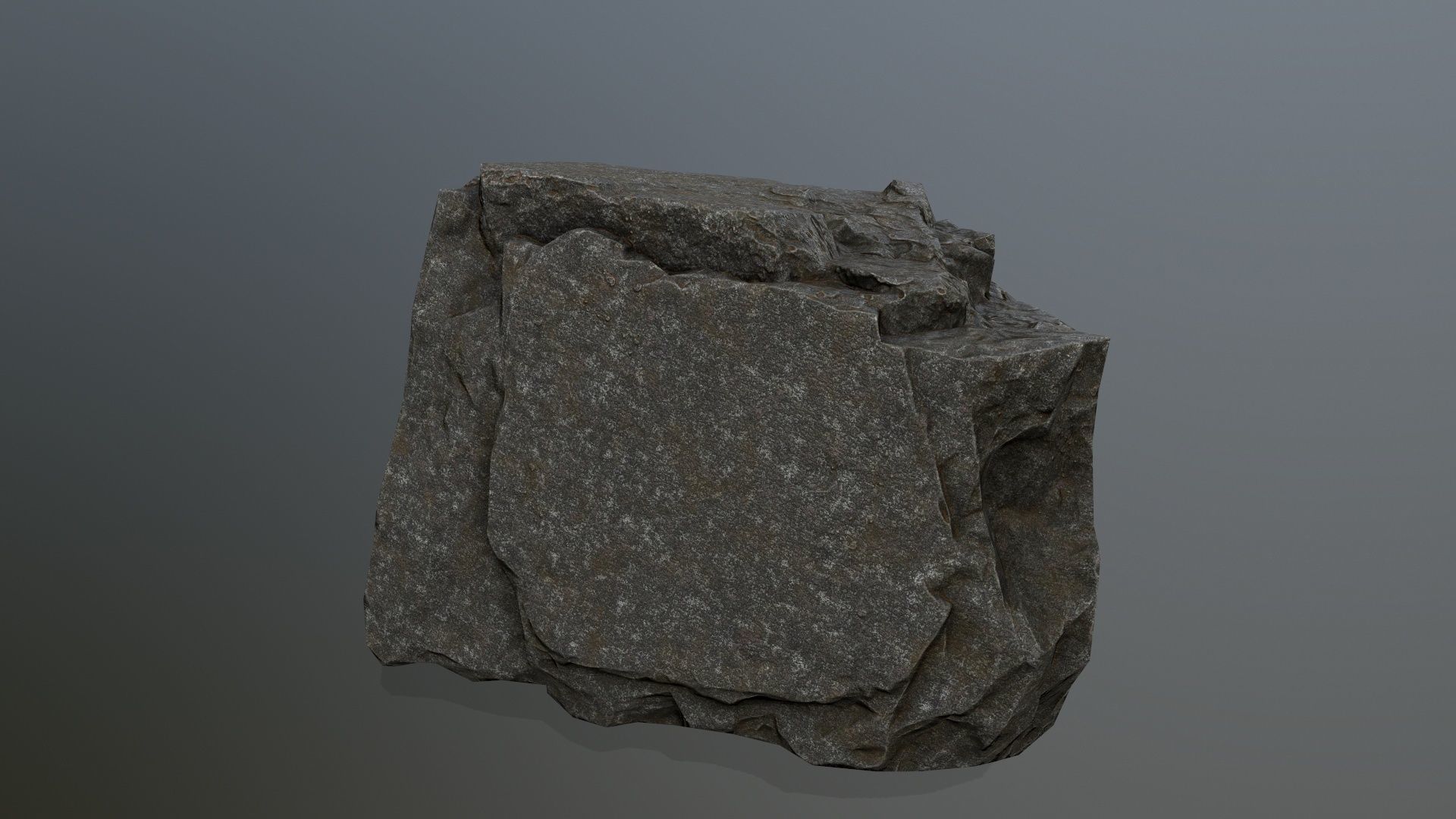 cliff rock set  Low-poly 3D model_7