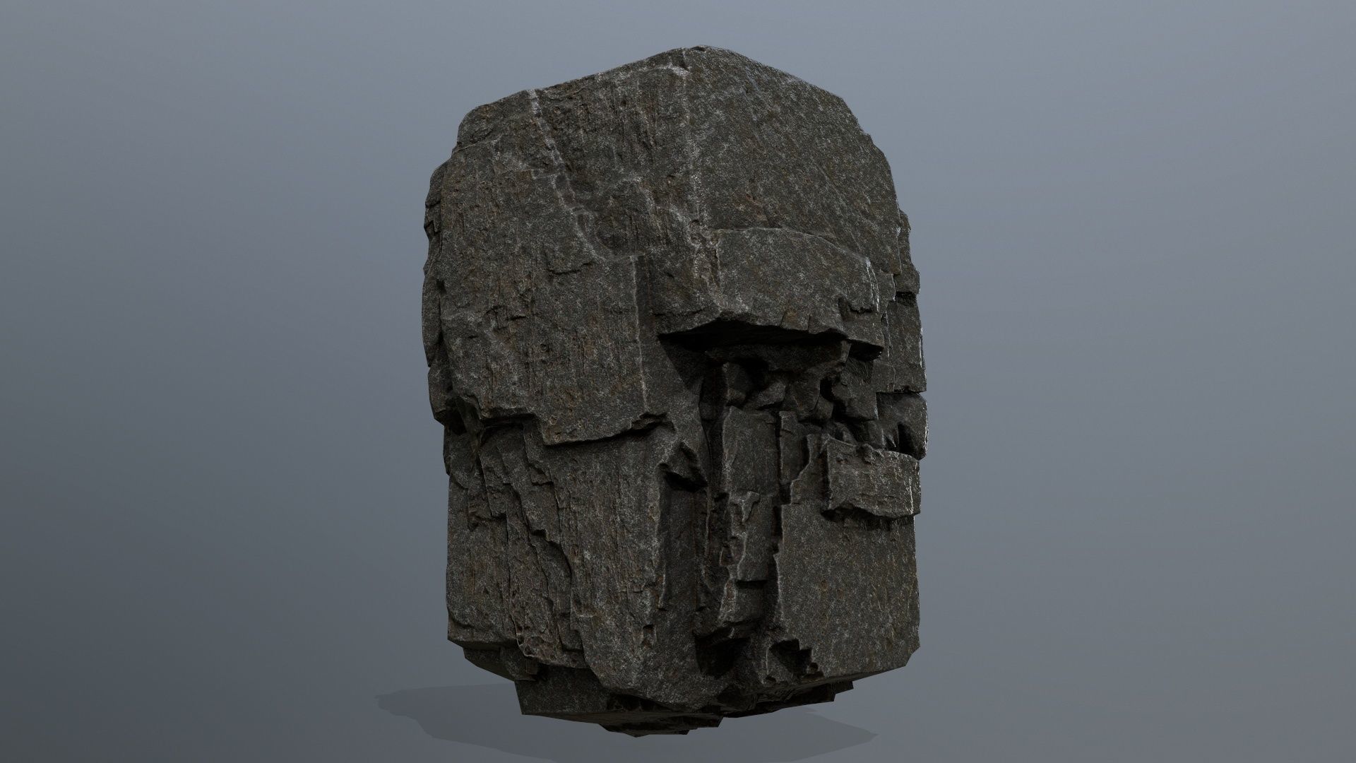 cliff rock set  Low-poly 3D model_5