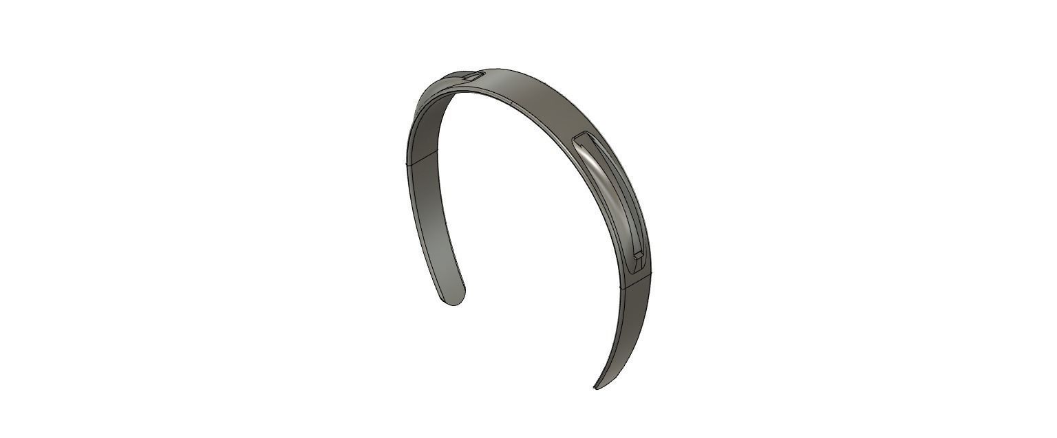 Maleficent slide on horns including headband 3D print model_2