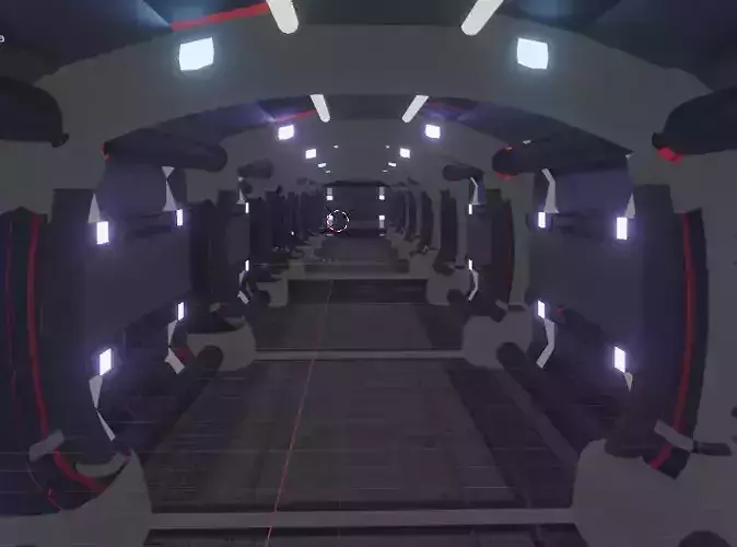 Sci-fi hallway