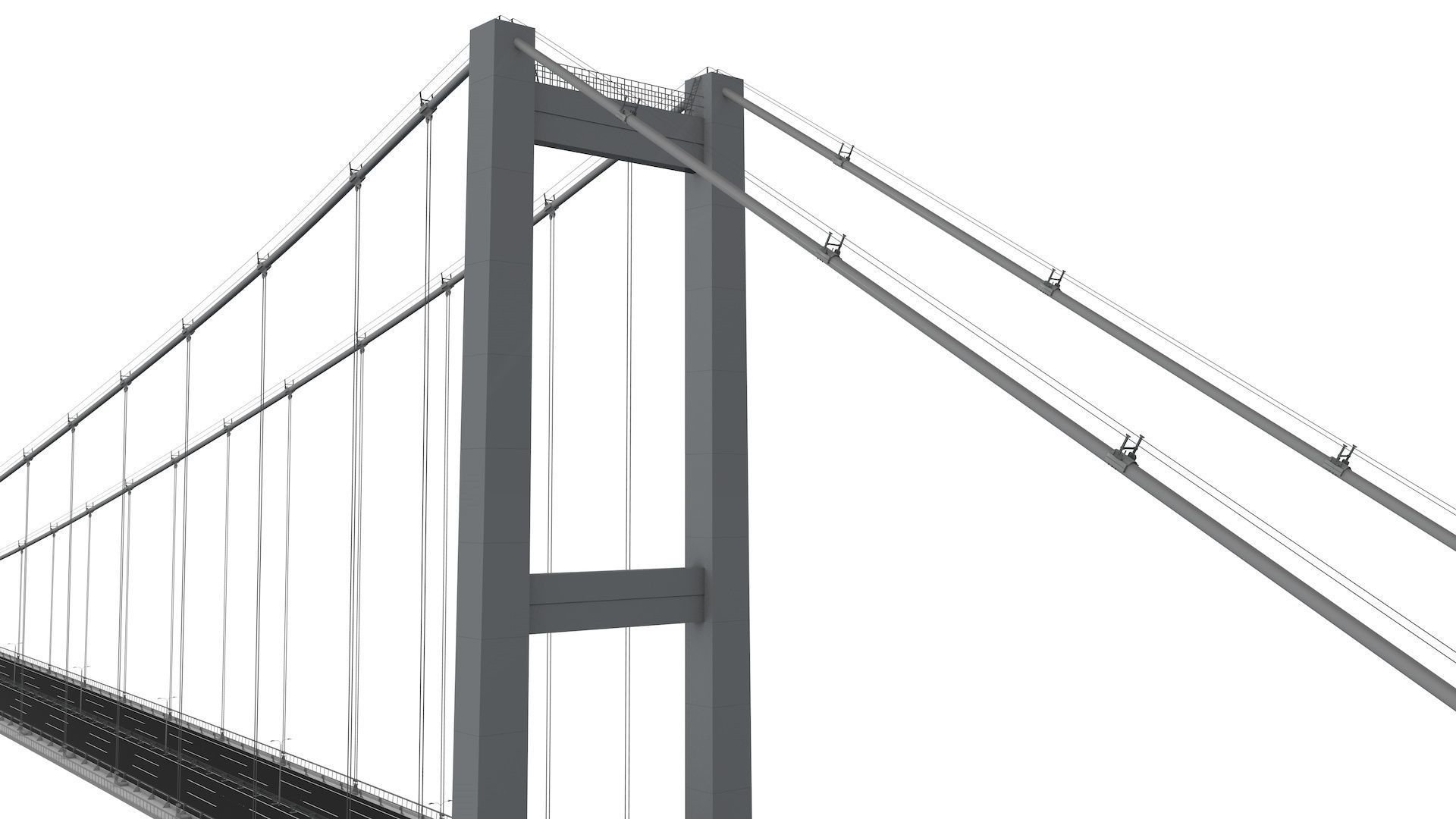 Bosphorus Suspension Bridge 3D model_9