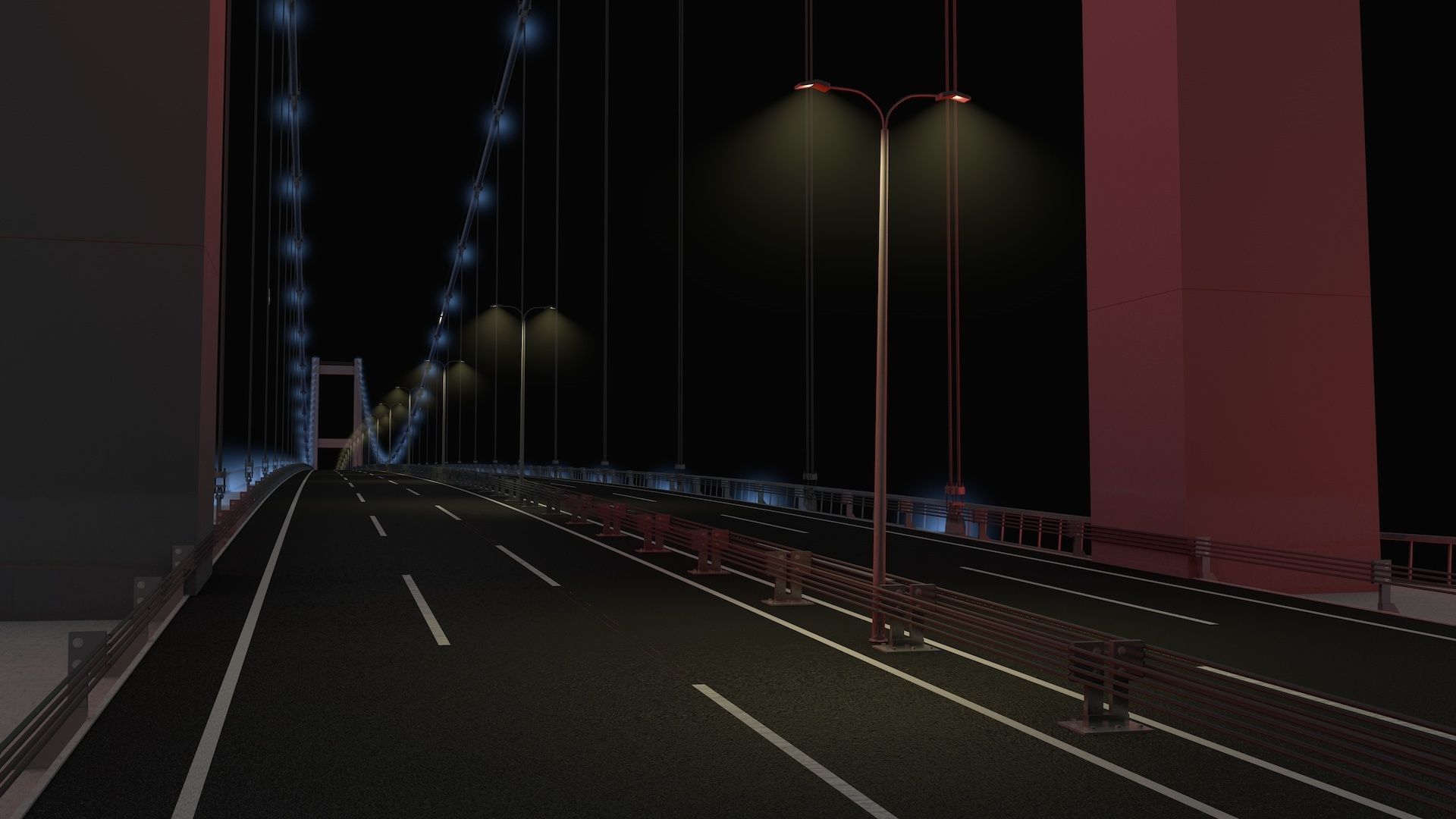 Bosphorus Suspension Bridge 3D model_34