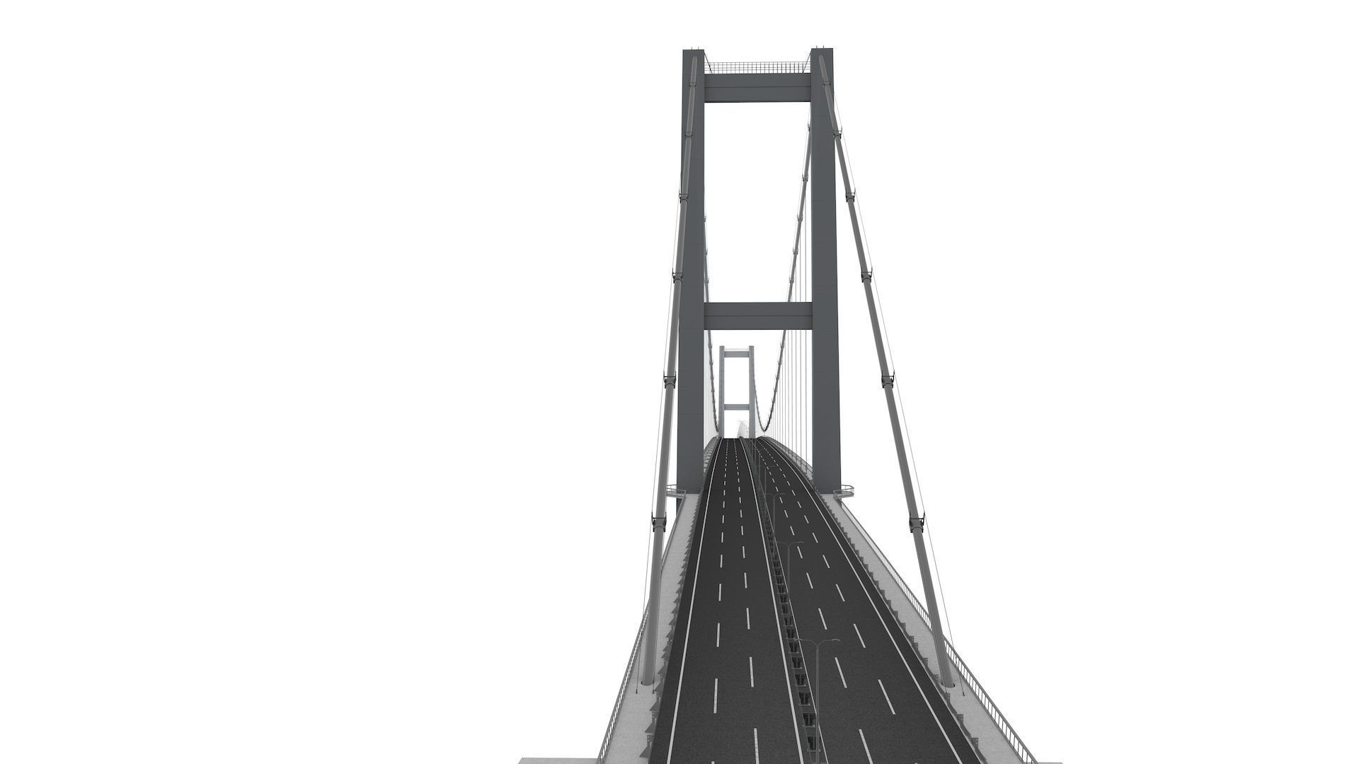Bosphorus Suspension Bridge 3D model_4