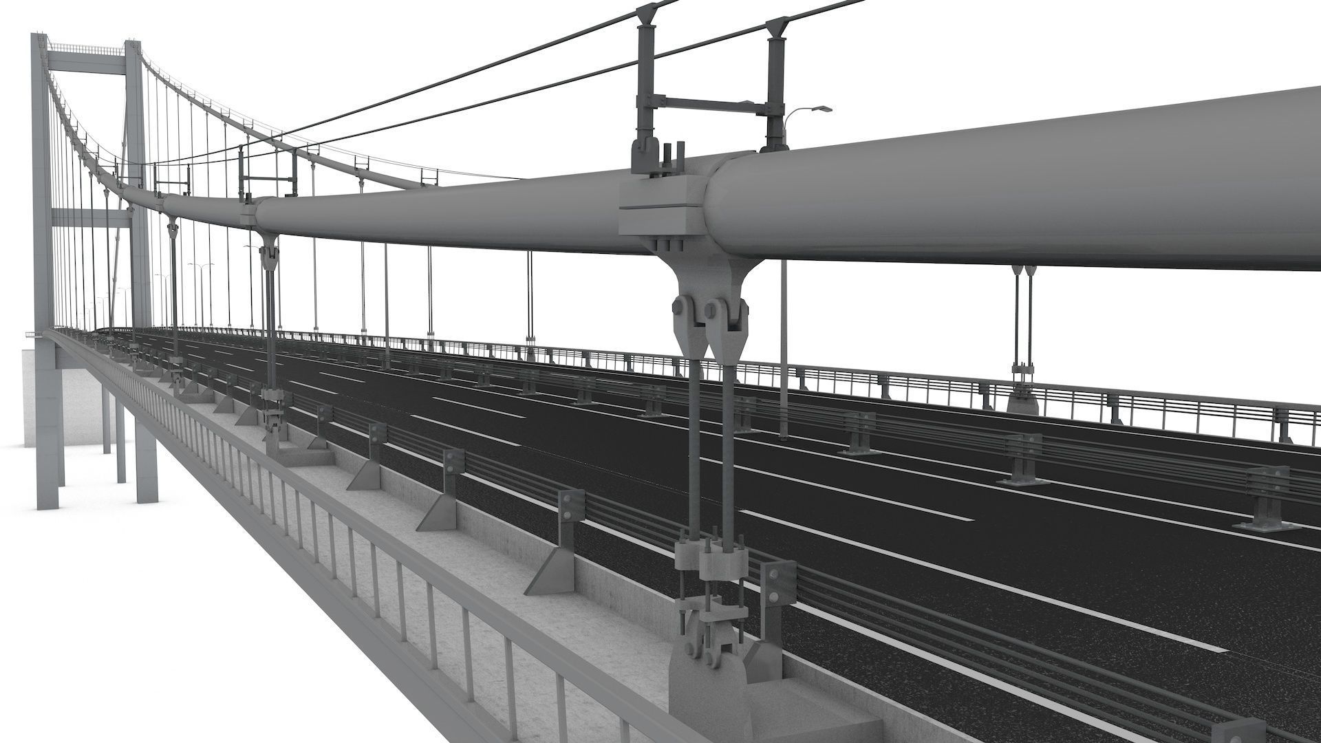 Bosphorus Suspension Bridge 3D model_19