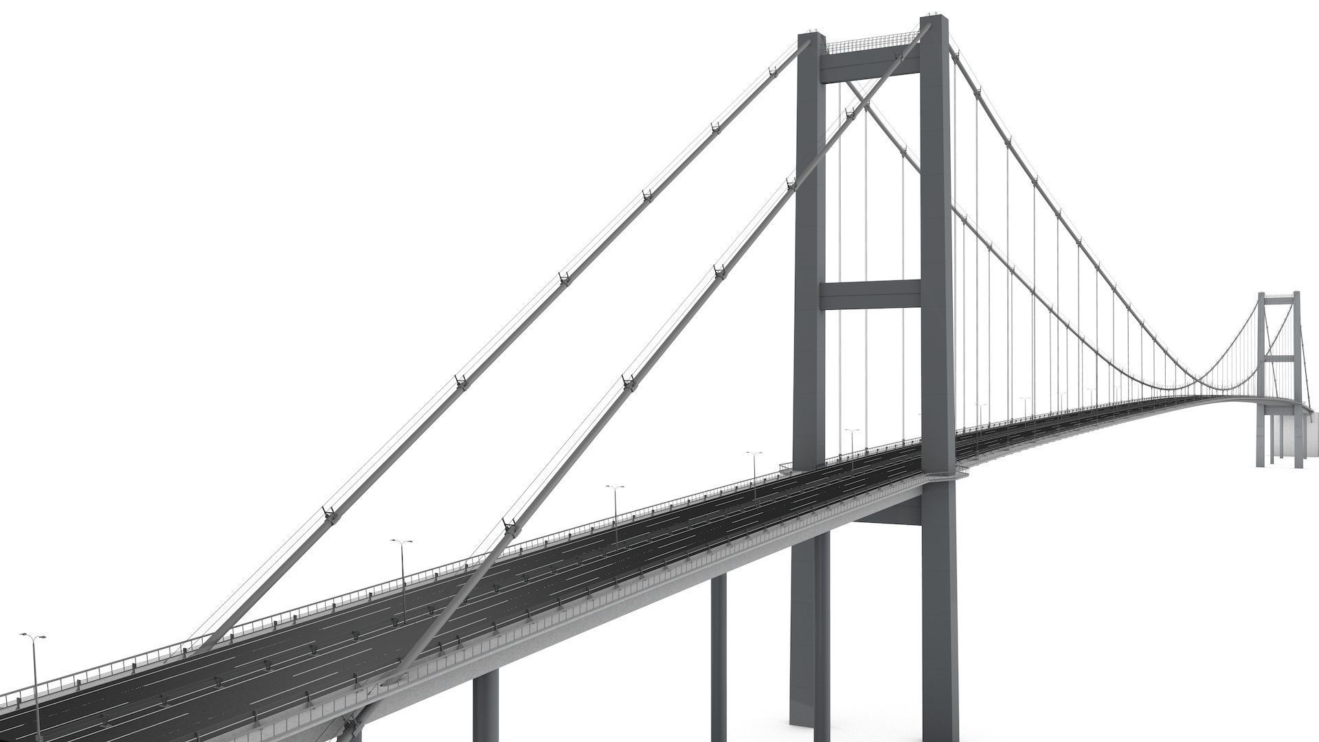 Bosphorus Suspension Bridge 3D model_3