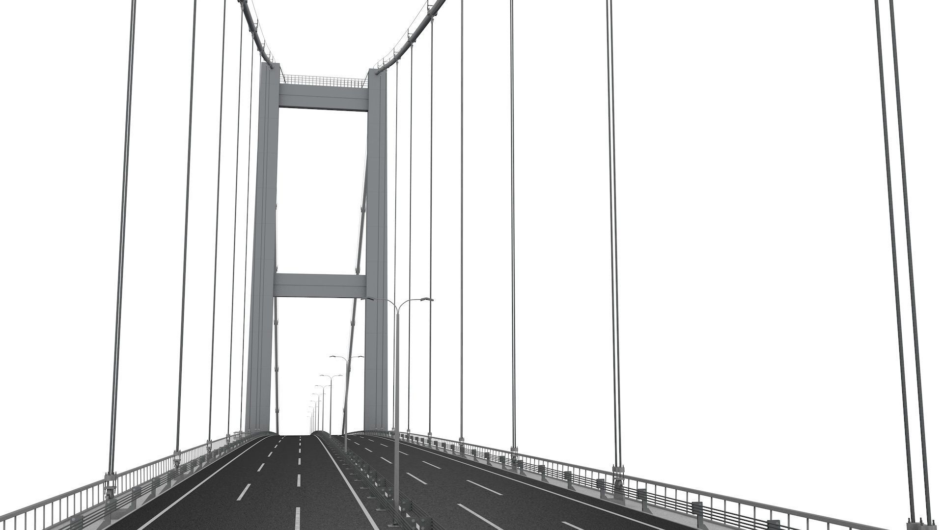 Bosphorus Suspension Bridge 3D model_21