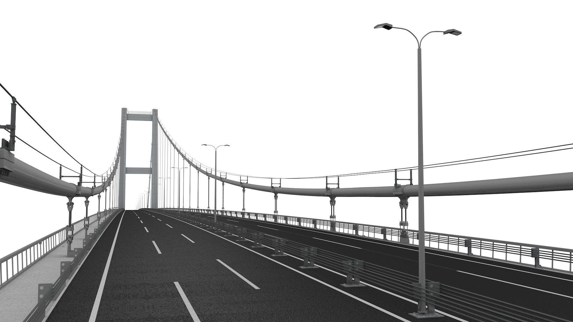 Bosphorus Suspension Bridge 3D model_16