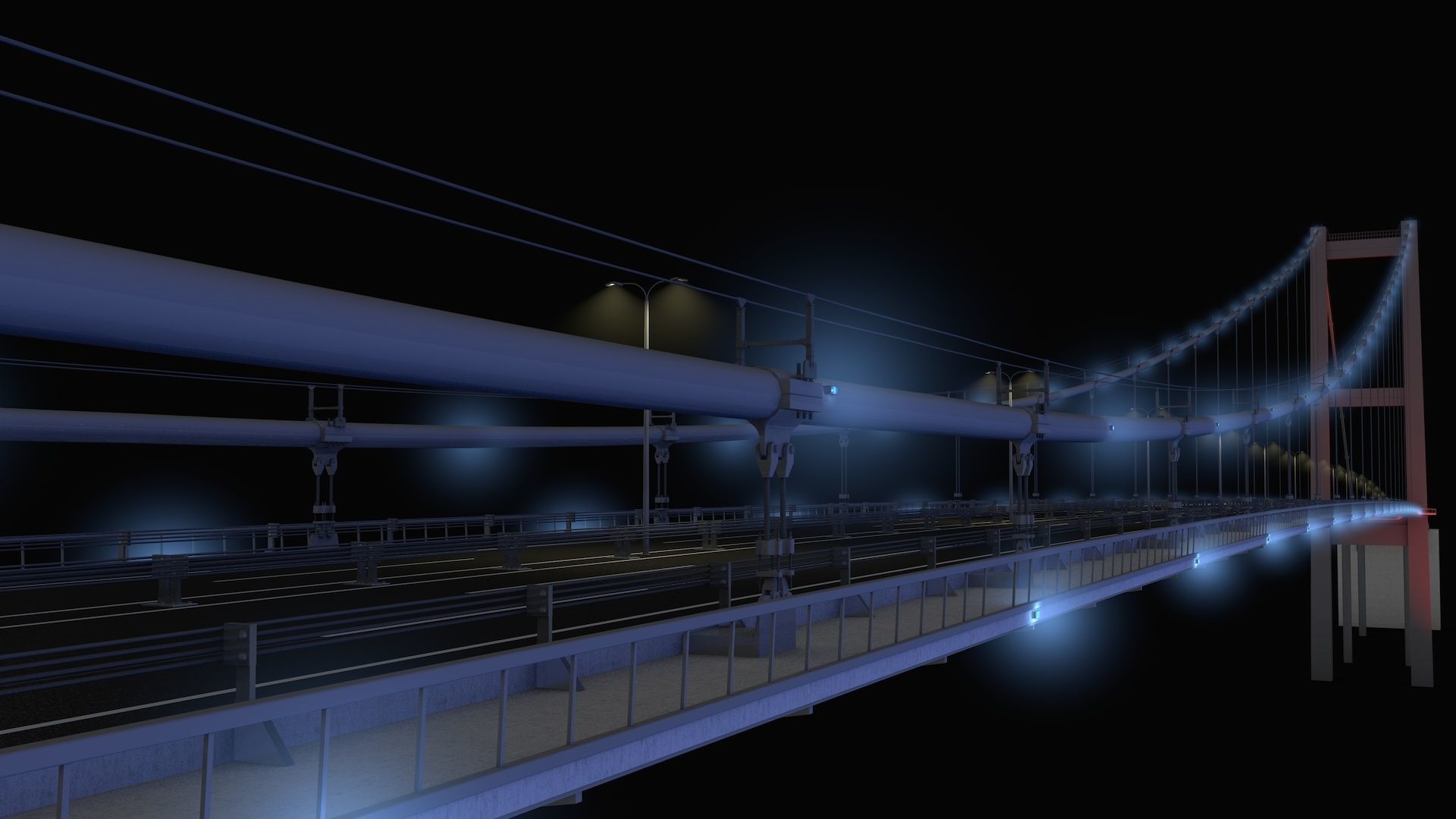 Bosphorus Suspension Bridge 3D model_32